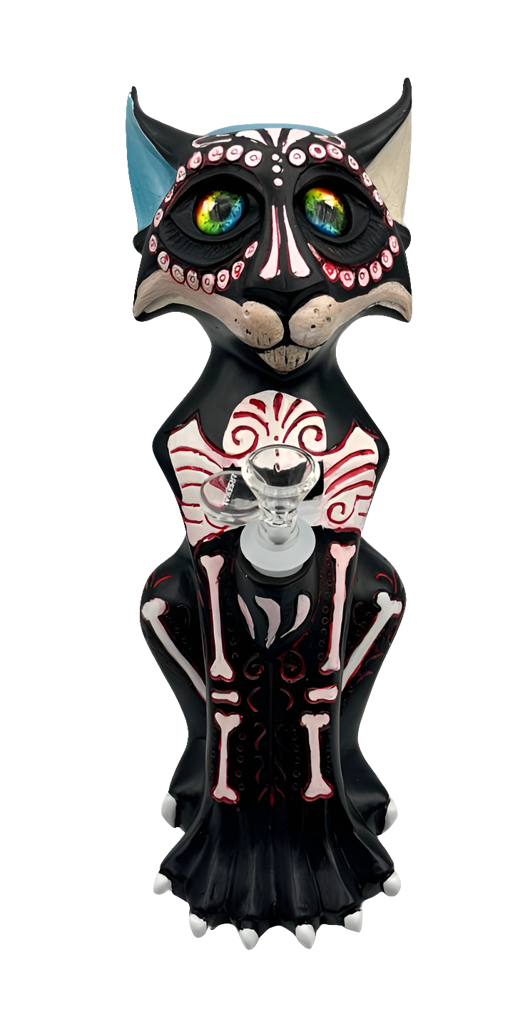 Resin Skull Cat Bong