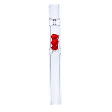 Glass One hitter with red beads